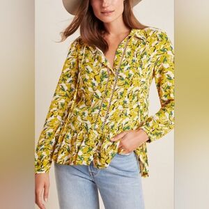 Anthropologie Maeve Janie Flounced Peasant Blouse